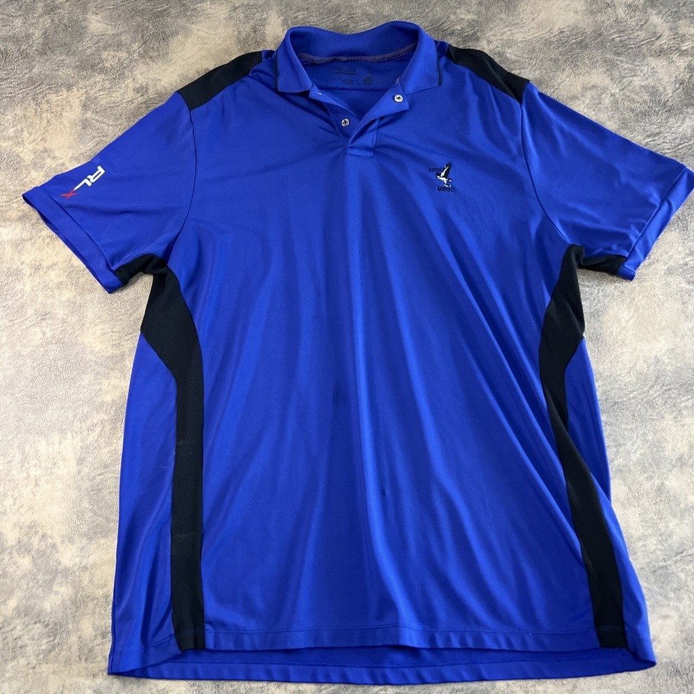 Ralph Lauren RLX Shirt Men's‎ L Blue Manasquan River Golf New Jersey